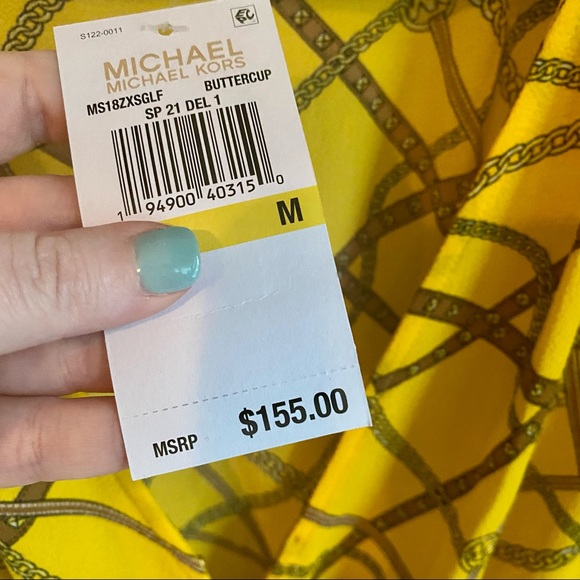 NWT Michael Kors smocked ruffle dress - Picture 4 of 6